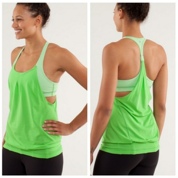 lululemon athletica Tops - Lululemon Practice Freely NeonGreen